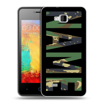 Силиконовый чехол на ZTE Blade AF3 с принтом NAME