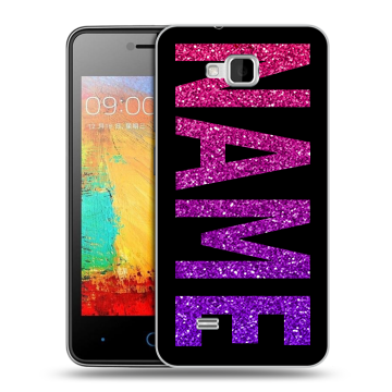 Силиконовый чехол на ZTE Blade AF3 с принтом NAME