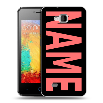 Силиконовый чехол на ZTE Blade AF3 с принтом NAME
