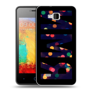 Силиконовый чехол на ZTE Blade AF3 с принтом ИМЯ