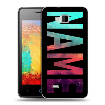 Силиконовый чехол на ZTE Blade AF3 с принтом NAME