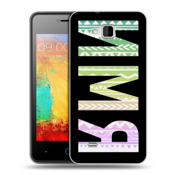 Силиконовый чехол на ZTE Blade AF3 с принтом ИМЯ