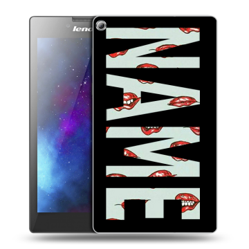 Силиконовый чехол на Lenovo Tab 2 A7-20 с принтом NAME