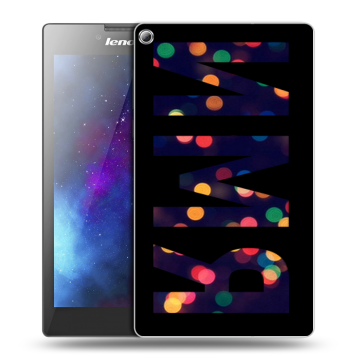 Силиконовый чехол на Lenovo Tab 2 A7-20 с принтом ИМЯ