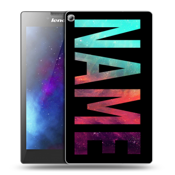 Силиконовый чехол на Lenovo Tab 2 A7-20 с принтом NAME