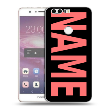 Силиконовый противоударный чехол на Huawei Honor 8 с принтом NAME