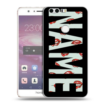 Силиконовый противоударный чехол на Huawei Honor 8 с принтом NAME