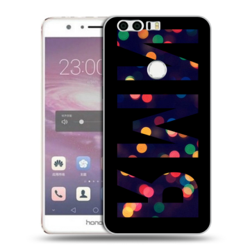 Силиконовый противоударный чехол на Huawei Honor 8 с принтом ИМЯ
