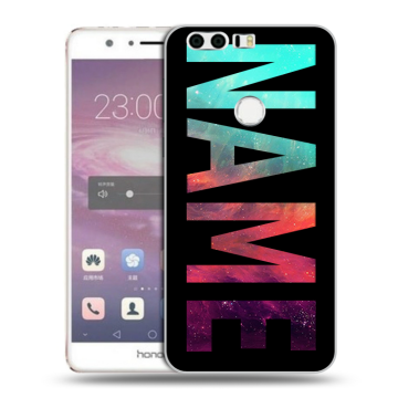 Силиконовый противоударный чехол на Huawei Honor 8 с принтом NAME