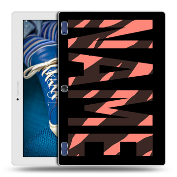 Силиконовый чехол на Lenovo Tab 2 A10-30 с принтом NAME