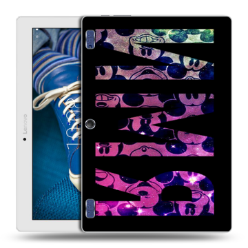 Силиконовый чехол на Lenovo Tab 2 A10-30 с принтом ИМЯ