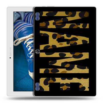 Силиконовый чехол на Lenovo Tab 2 A10-30 с принтом NAME