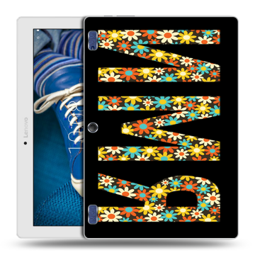 Силиконовый чехол на Lenovo Tab 2 A10-30 с принтом ИМЯ