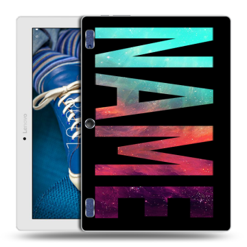 Силиконовый чехол на Lenovo Tab 2 A10-30 с принтом NAME