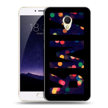 Пластиковый чехол на Meizu MX6 с принтом ИМЯ