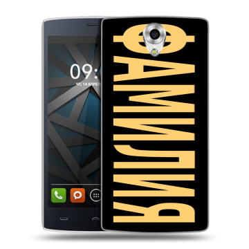 Силиконовый чехол на BQ Hammer с принтом ФАМИЛИЯ
