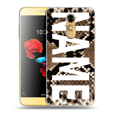 Силиконовый чехол на ZTE Blade A910 с принтом NAME