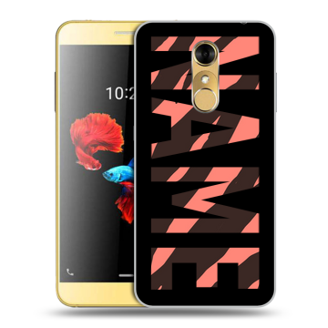 Силиконовый чехол на ZTE Blade A910 с принтом NAME