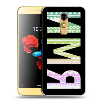 Силиконовый чехол на ZTE Blade A910 с принтом ИМЯ