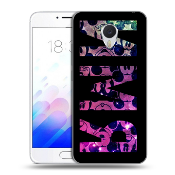 Пластиковый чехол на Meizu M3E с принтом ИМЯ