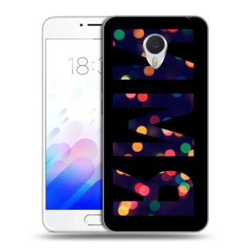 Пластиковый чехол на Meizu M3E с принтом ИМЯ