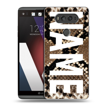 Пластиковый чехол на LG V20 с принтом NAME