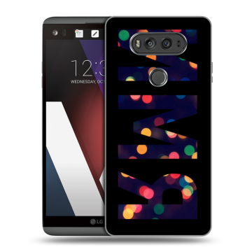 Пластиковый чехол на LG V20 с принтом ИМЯ