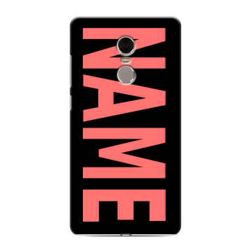 Силиконовый противоударный чехол на Xiaomi RedMi Note 4 с принтом NAME