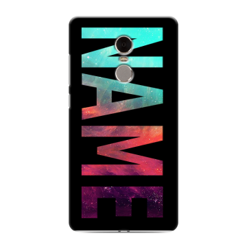 Силиконовый противоударный чехол на Xiaomi RedMi Note 4 с принтом NAME