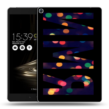 Силиконовый чехол на ASUS ZenPad 3S 10 с принтом ИМЯ