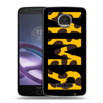 Пластиковый чехол на Lenovo Moto Z Play с принтом ИМЯ
