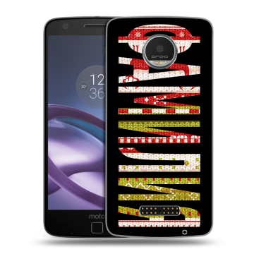 Пластиковый чехол на Lenovo Moto Z Play с принтом ФАМИЛИЯ