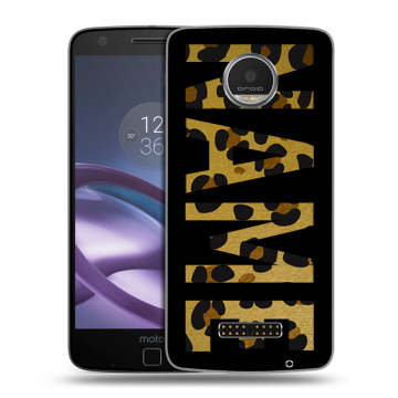 Пластиковый чехол на Lenovo Moto Z Play с принтом NAME
