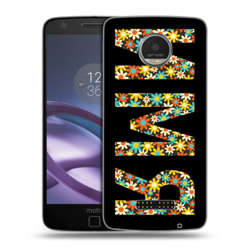 Пластиковый чехол на Lenovo Moto Z Play с принтом ИМЯ
