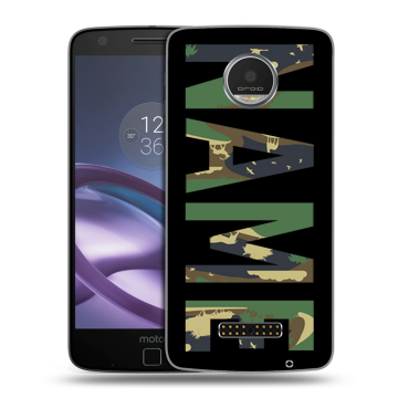 Пластиковый чехол на Lenovo Moto Z Play с принтом NAME