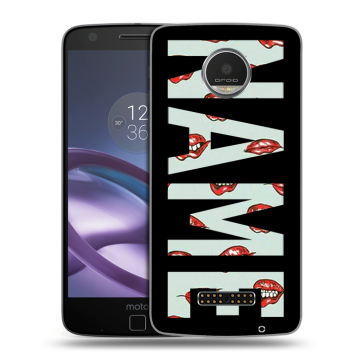 Пластиковый чехол на Lenovo Moto Z Play с принтом NAME