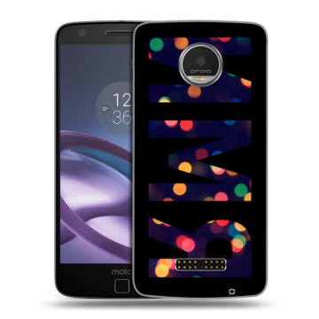 Пластиковый чехол на Lenovo Moto Z Play с принтом ИМЯ