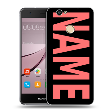 Силиконовый противоударный чехол на Huawei Nova с принтом NAME