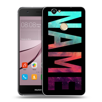 Силиконовый противоударный чехол на Huawei Nova с принтом NAME