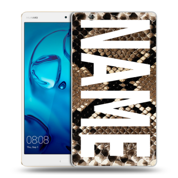 Силиконовый чехол на Huawei MediaPad M3 с принтом NAME