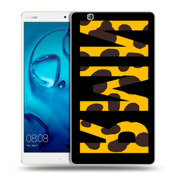 Силиконовый чехол на Huawei MediaPad M3 с принтом ИМЯ