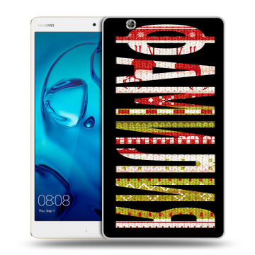 Силиконовый чехол на Huawei MediaPad M3 с принтом ФАМИЛИЯ