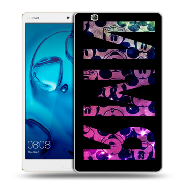 Силиконовый чехол на Huawei MediaPad M3 с принтом ИМЯ