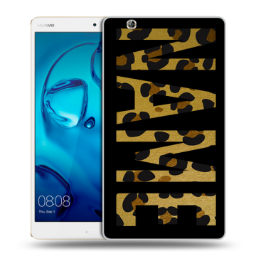 Силиконовый чехол на Huawei MediaPad M3 с принтом NAME