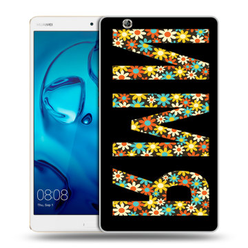 Силиконовый чехол на Huawei MediaPad M3 с принтом ИМЯ
