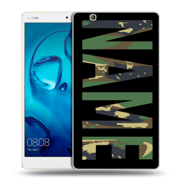 Силиконовый чехол на Huawei MediaPad M3 с принтом NAME