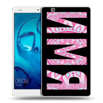 Силиконовый чехол на Huawei MediaPad M3 с принтом ИМЯ