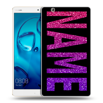 Силиконовый чехол на Huawei MediaPad M3 с принтом NAME