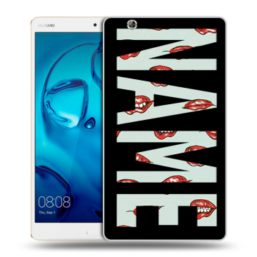 Силиконовый чехол на Huawei MediaPad M3 с принтом NAME