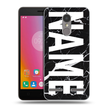 Силиконовый чехол на Lenovo K6 с принтом NAME